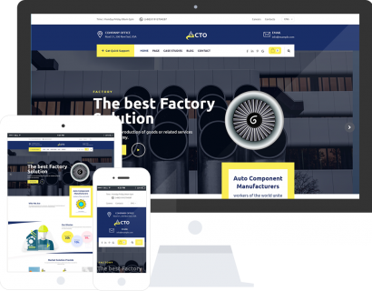 工业生态和能源响应式模板