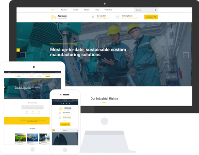 工业化工响应式模板